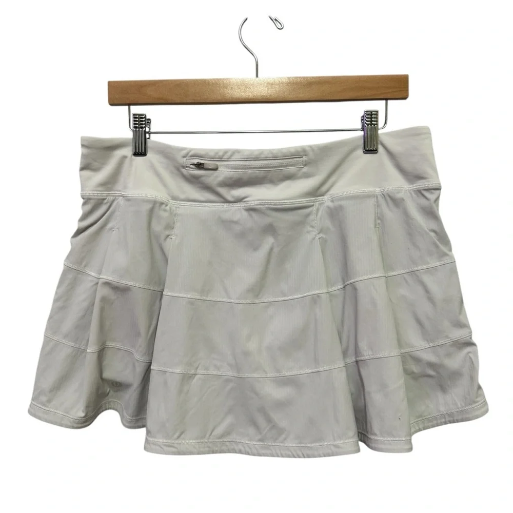 Lululemon White Pace Rival Skirt